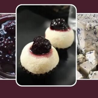 Brigadeiro de Gorgonzola com Geléia de amora