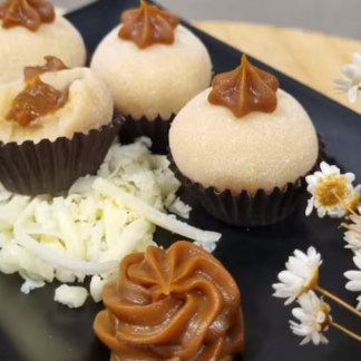 Brigadeiro de Parmesão com Doce de Leite